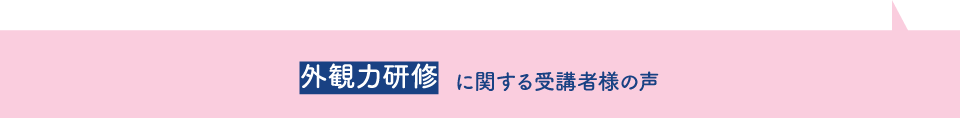 外観力研修に関する受講者様の声